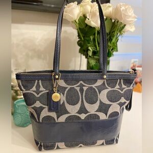 ✨ Vintage Coach Shoulder Bag – Jean Edition ✨